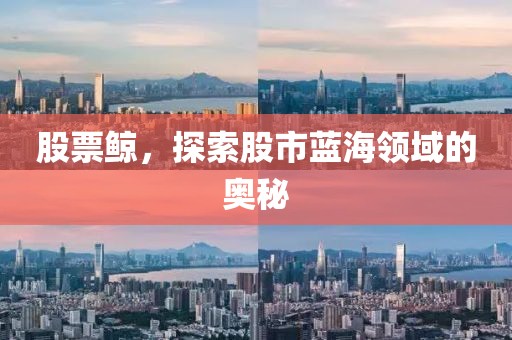 股票鯨，探索股市藍海領域的奧秘