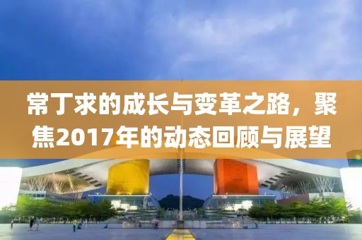 常丁求的成長與變革之路，聚焦2017年的動態(tài)回顧與展望
