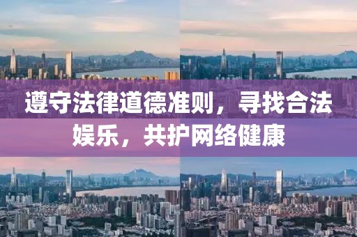 遵守法律道德準(zhǔn)則，尋找合法娛樂(lè)，共護(hù)網(wǎng)絡(luò)健康