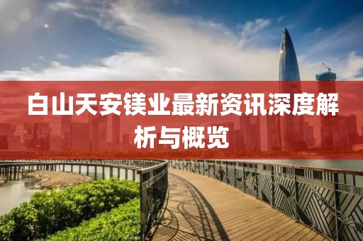 白山天安鎂業(yè)最新資訊深度解析與概覽