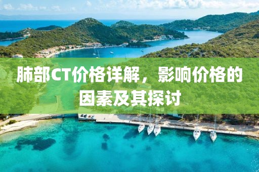 肺部CT價格詳解，影響價格的因素及其探討