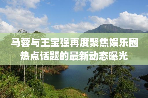 馬蓉與王寶強(qiáng)再度聚焦娛樂圈熱點(diǎn)話題的最新動(dòng)態(tài)曝光