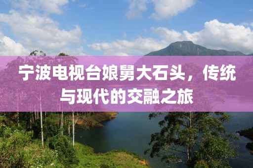 寧波電視臺(tái)娘舅大石頭，傳統(tǒng)與現(xiàn)代的交融之旅
