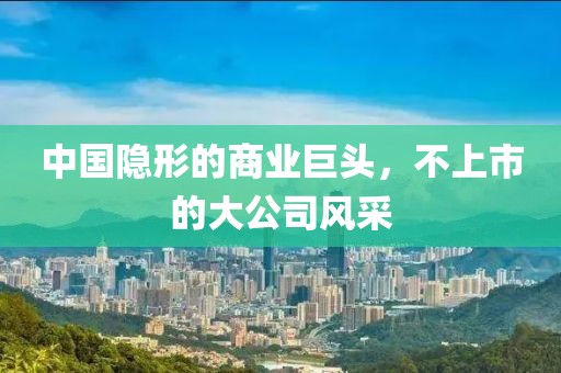 中國隱形的商業(yè)巨頭，不上市的大公司風采
