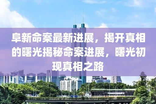 阜新命案最新進(jìn)展，揭開真相的曙光揭秘命案進(jìn)展，曙光初現(xiàn)真相之路
