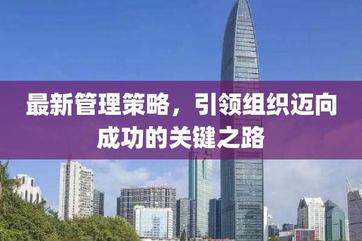 最新管理策略，引領(lǐng)組織邁向成功的關(guān)鍵之路