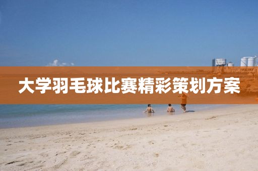 大學(xué)羽毛球比賽精彩策劃方案