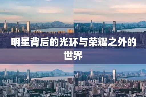 明星背后的光環(huán)與榮耀之外的世界