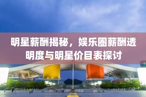 明星薪酬揭秘，娛樂(lè)圈薪酬透明度與明星價(jià)目表探討
