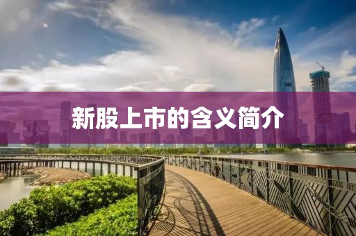 新股上市的含義簡介