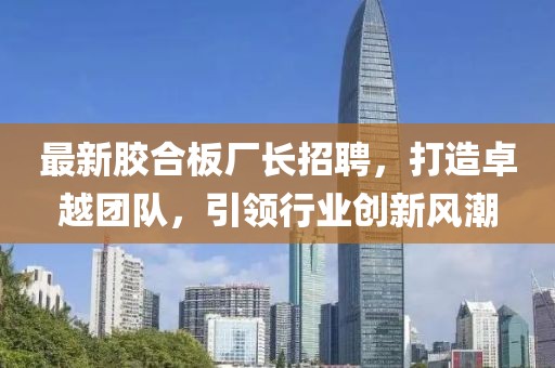 最新膠合板廠長招聘，打造卓越團(tuán)隊(duì)，引領(lǐng)行業(yè)創(chuàng)新風(fēng)潮
