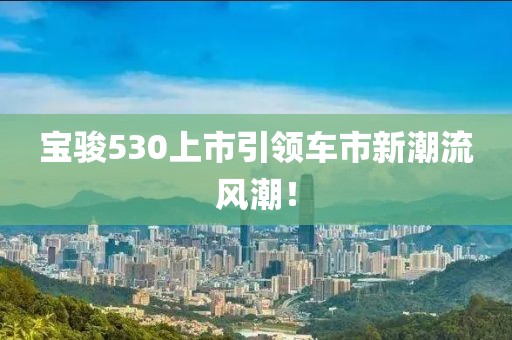 寶駿530上市引領(lǐng)車市新潮流風(fēng)潮！