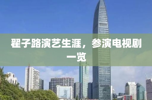 翟子路演藝生涯，參演電視劇一覽