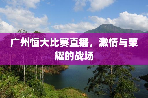 廣州恒大比賽直播，激情與榮耀的戰(zhàn)場