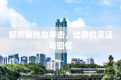 鄒市明熱血拳擊，比賽的見(jiàn)證與回憶