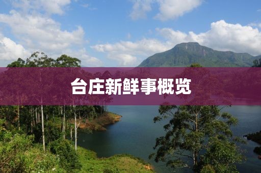 臺(tái)莊新鮮事概覽