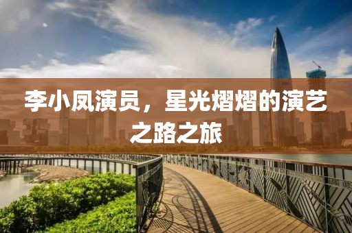 李小鳳演員，星光熠熠的演藝之路之旅