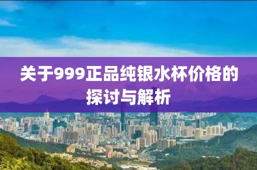 關于999正品純銀水杯價格的探討與解析