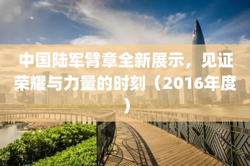 中國陸軍臂章全新展示，見證榮耀與力量的時刻（2016年度）