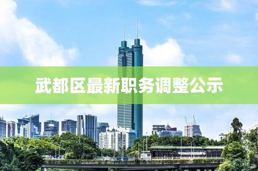 武都區(qū)最新職務(wù)調(diào)整公示