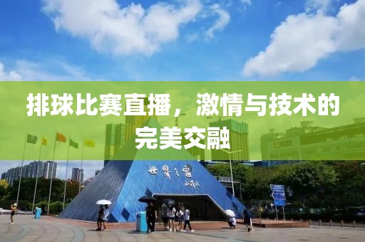 排球比賽直播，激情與技術(shù)的完美交融
