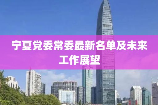 寧夏黨委常委最新名單及未來工作展望