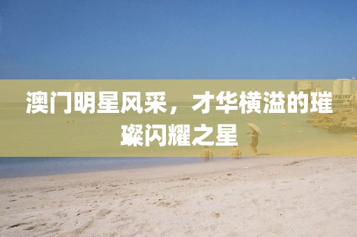 澳門明星風(fēng)采，才華橫溢的璀璨閃耀之星