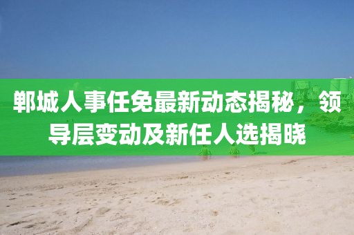 鄲城人事任免最新動(dòng)態(tài)揭秘，領(lǐng)導(dǎo)層變動(dòng)及新任人選揭曉