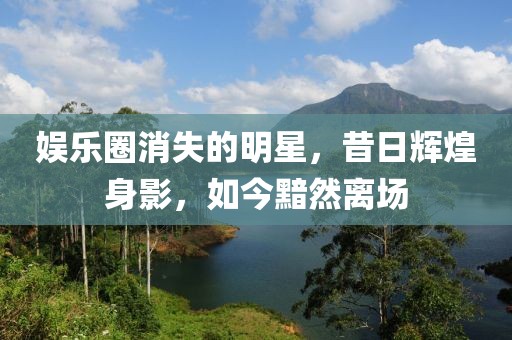 娛樂圈消失的明星，昔日輝煌身影，如今黯然離場