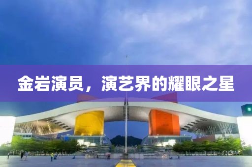 金巖演員，演藝界的耀眼之星