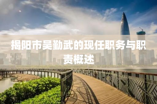 揭陽市吳勤武的現(xiàn)任職務與職責概述