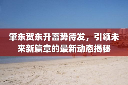 肇東賀東升蓄勢(shì)待發(fā)，引領(lǐng)未來(lái)新篇章的最新動(dòng)態(tài)揭秘