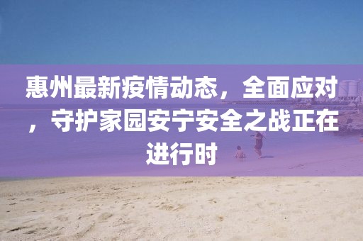 惠州最新疫情動(dòng)態(tài)，全面應(yīng)對(duì)，守護(hù)家園安寧安全之戰(zhàn)正在進(jìn)行時(shí)