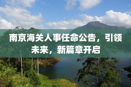 南京海關(guān)人事任命公告，引領(lǐng)未來，新篇章開啟