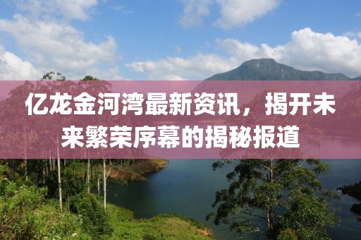 億龍金河灣最新資訊，揭開未來繁榮序幕的揭秘報道