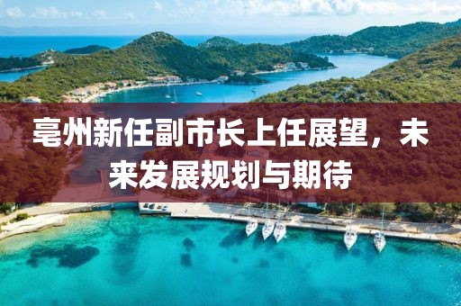 亳州新任副市長上任展望，未來發(fā)展規(guī)劃與期待