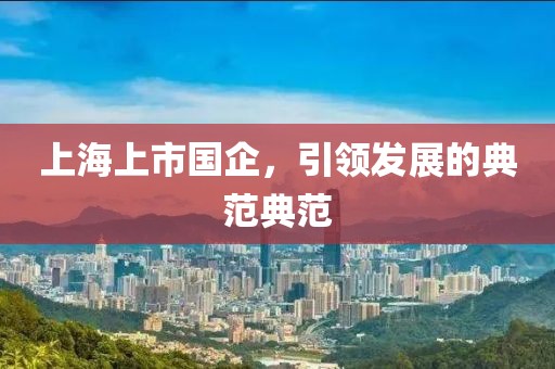 上海上市國企，引領(lǐng)發(fā)展的典范典范