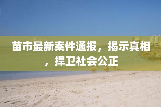 苗市最新案件通報，揭示真相，捍衛(wèi)社會公正