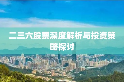二三六股票深度解析與投資策略探討