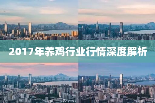 2017年養(yǎng)雞行業(yè)行情深度解析