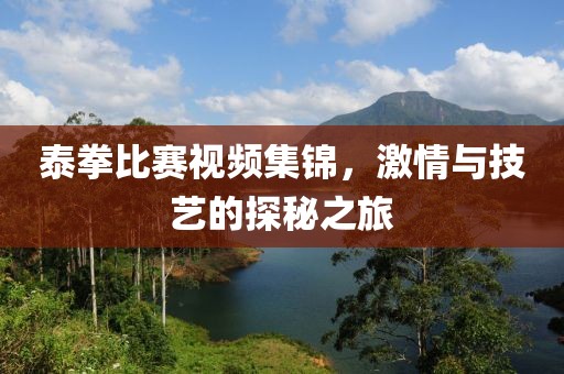泰拳比賽視頻集錦，激情與技藝的探秘之旅