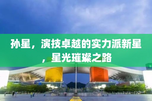 孫星，演技卓越的實力派新星，星光璀璨之路