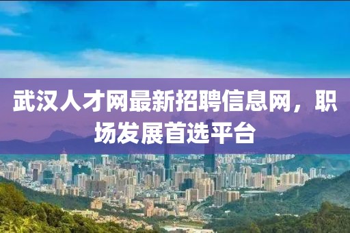 武漢人才網(wǎng)最新招聘信息網(wǎng)，職場發(fā)展首選平臺