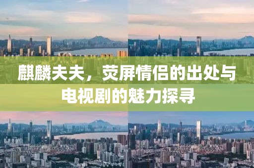 麒麟夫夫，熒屏情侶的出處與電視劇的魅力探尋