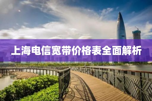 上海電信寬帶價格表全面解析