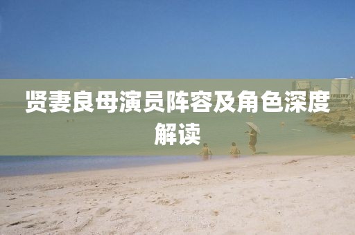 賢妻良母演員陣容及角色深度解讀