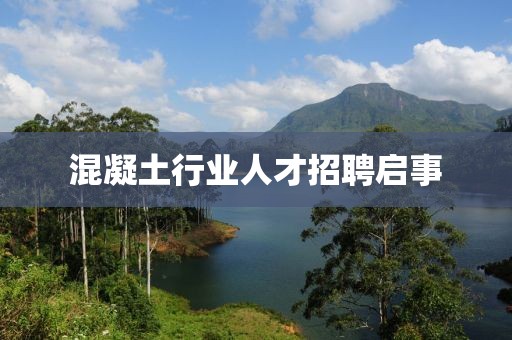 混凝土行業(yè)人才招聘啟事