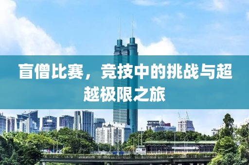 盲僧比賽，競(jìng)技中的挑戰(zhàn)與超越極限之旅