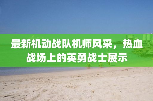 最新機動戰(zhàn)隊機師風采，熱血戰(zhàn)場上的英勇戰(zhàn)士展示