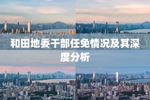 和田地委干部任免情況及其深度分析
